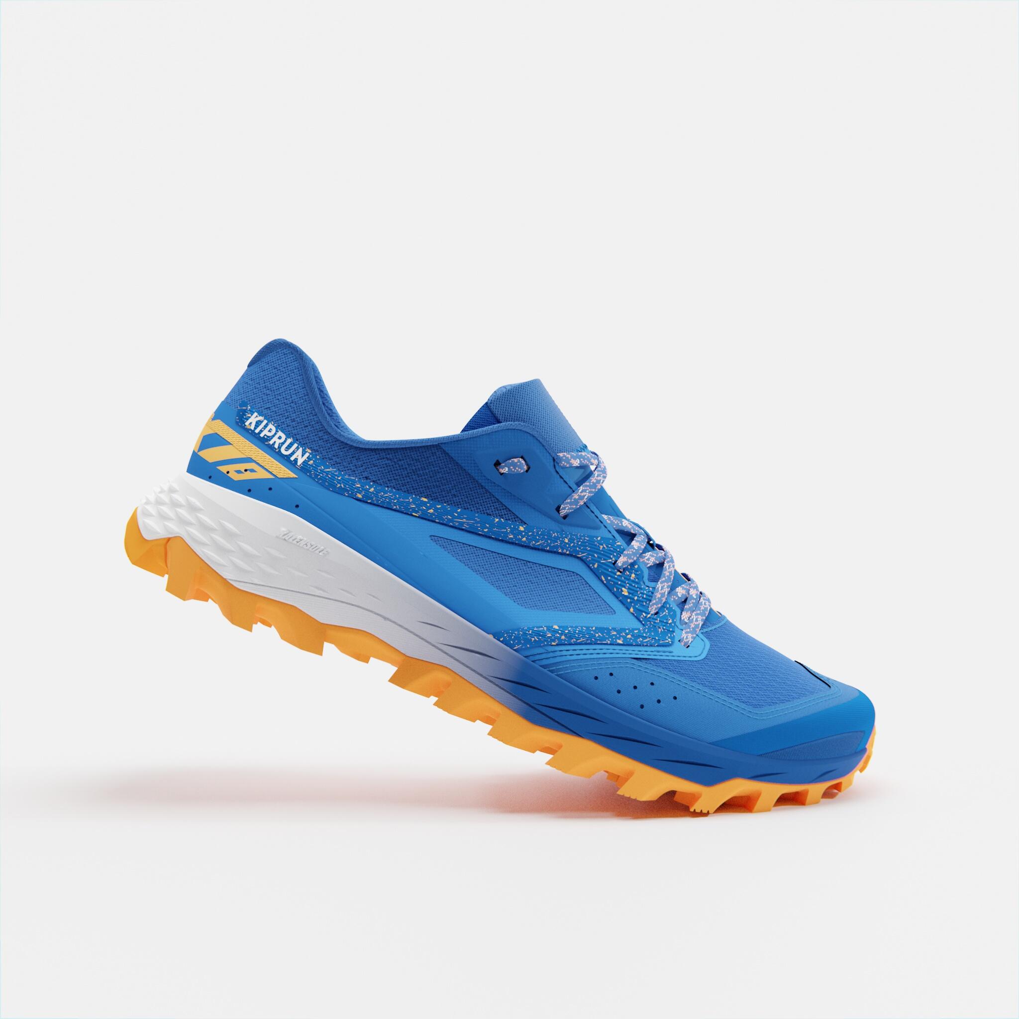 chaussures de trail running pour homme XT8 bleu et orange - KIPRUN