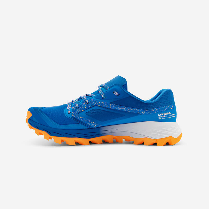 Trailschoenen voor heren XT8 blauw/oranje