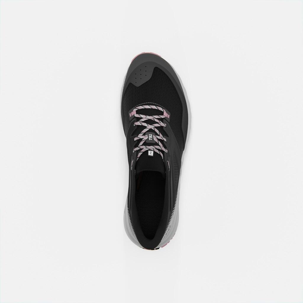 CHAUSSURES TRAIL RUNNING POUR FEMME TR2 gris carbone bouton de rose