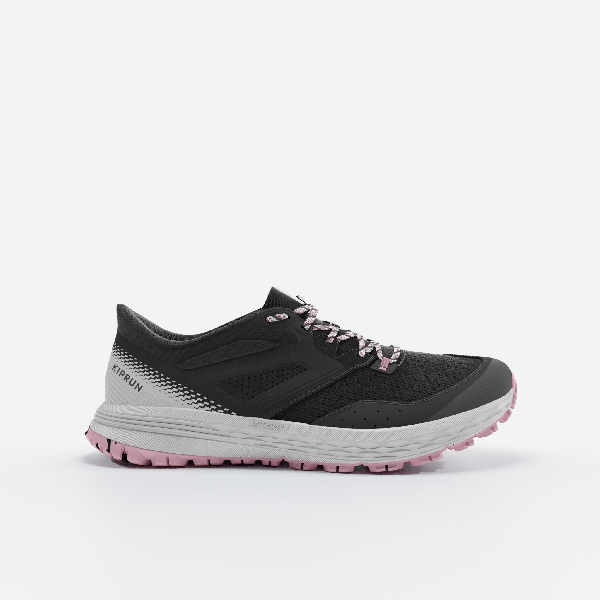 CALZADO TRAIL RUNNING MUJER TR2 gris carbono botón de rosa Decathlon