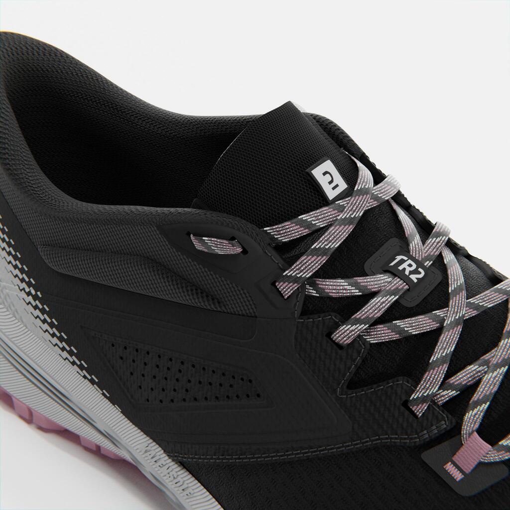 CHAUSSURES TRAIL RUNNING POUR FEMME TR2 gris carbone bouton de rose