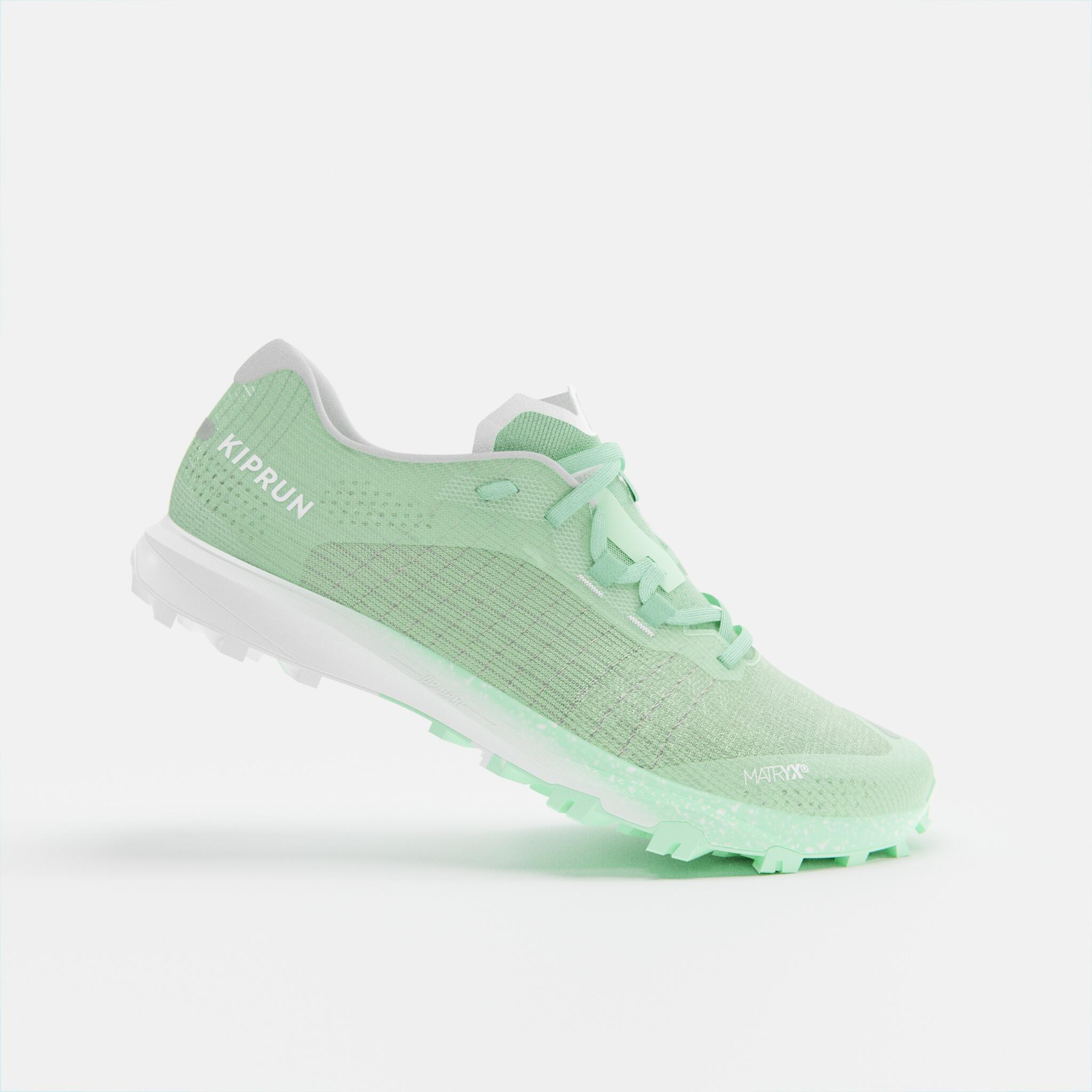 kiprun Scarpe da corsa trail running da donna - race light verde chiaro