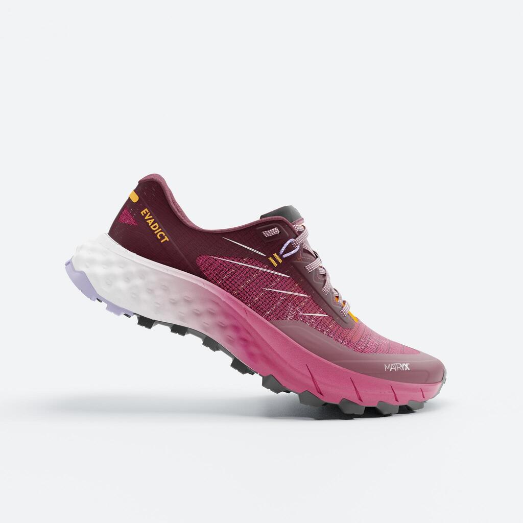 Chaussures de trail running pour femme EVADICT  MT CUSHION 2 framboise