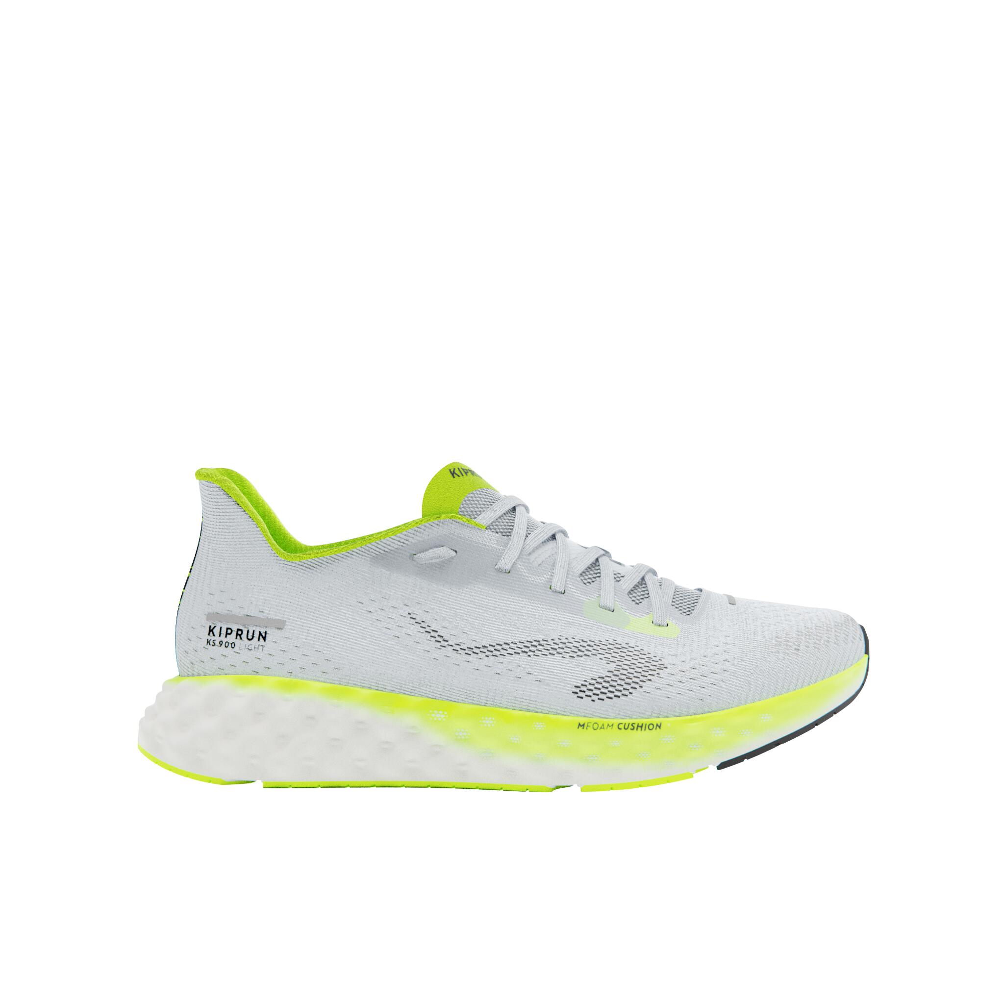 KIPRUN Zapatillas running Hombre - KIPRUN KS900 Light gris amarillo