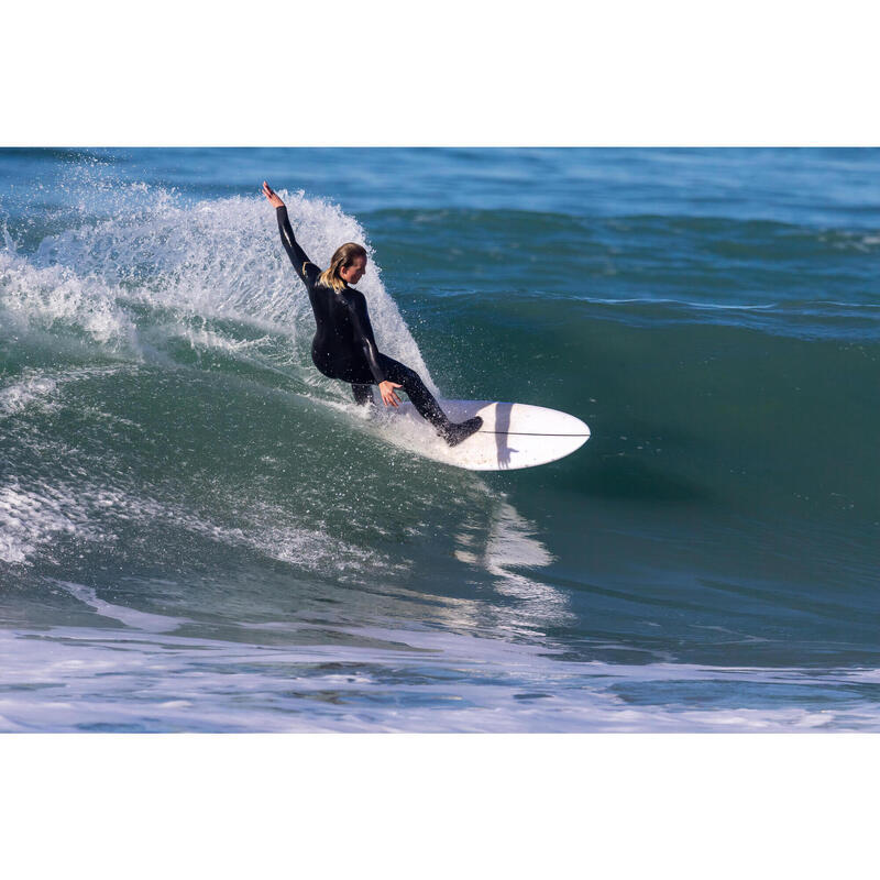 Kadın Sörf Neopren Wetsuit - 4/3 mm - Siyah - 900