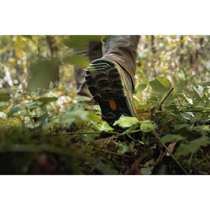 Erkek Su Geçirmez Deri Avcı Botu - Kahverengi - Vibram Tabanlı - Crosshunt 500