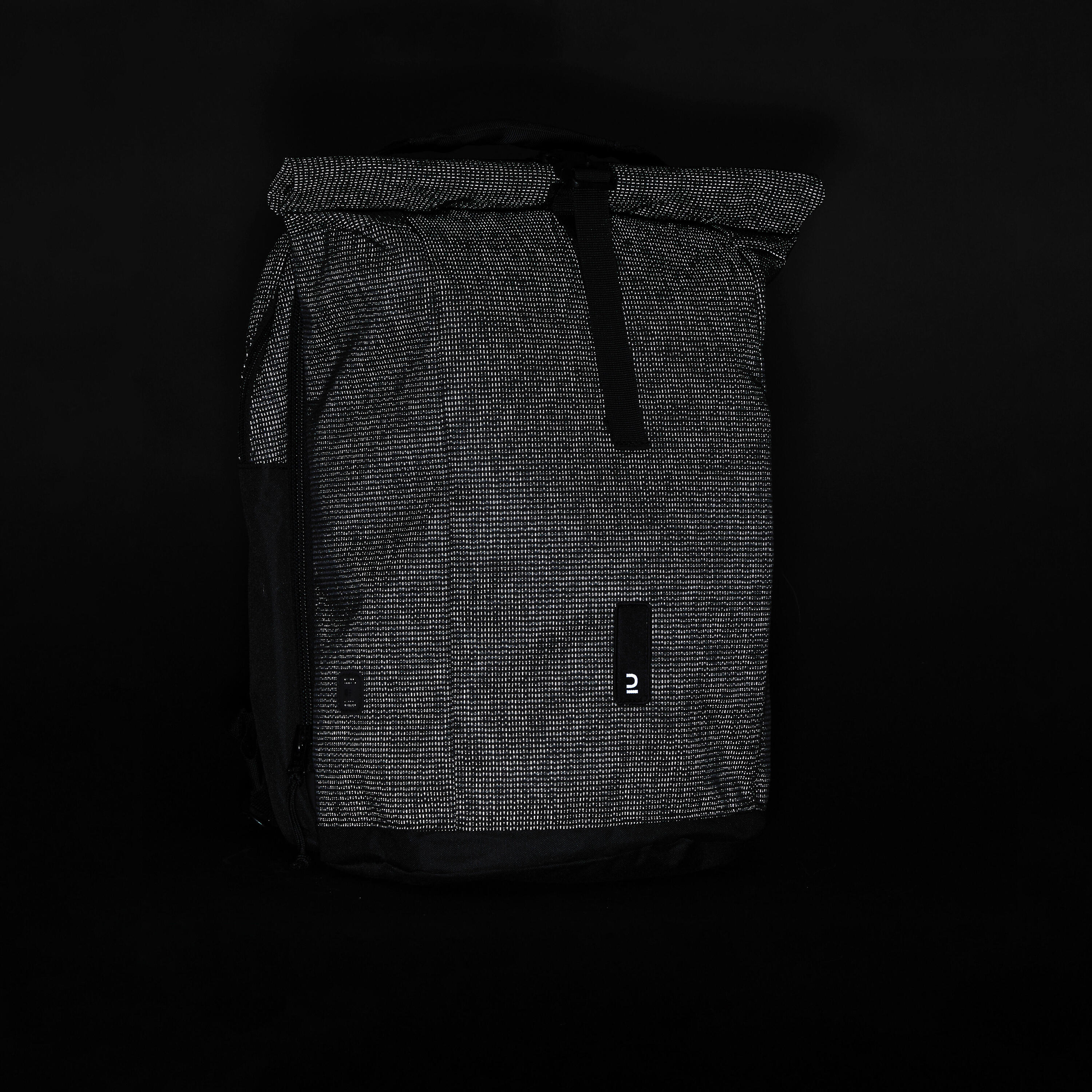 Doppel-Fahrradtasche Gepäcktasche Rucksack für Gepäckträger 27 L reflektierend 4/15