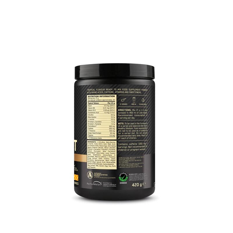 Výživový doplněk Pre Workout Gold Standard 420 g | tropické ovoce