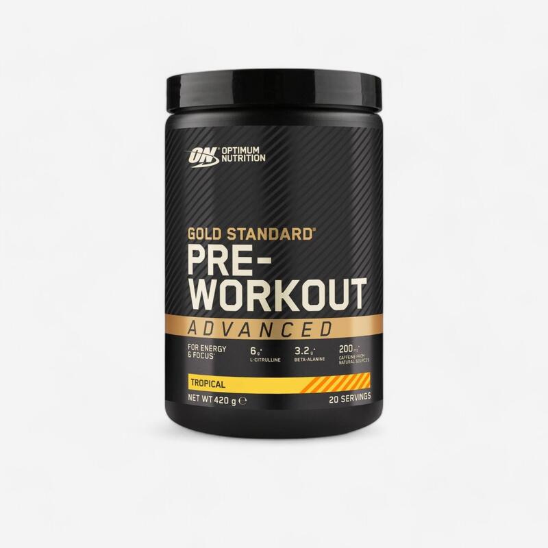PreWorkout Advanced Gold Standard Tropical 420 g Decathlon
