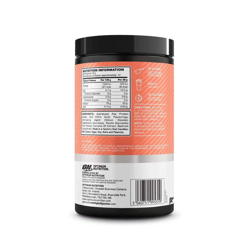 Optimum Nutrition Clear Protein 100 % Proteína Vegetal Aislada Melocotón 280 g