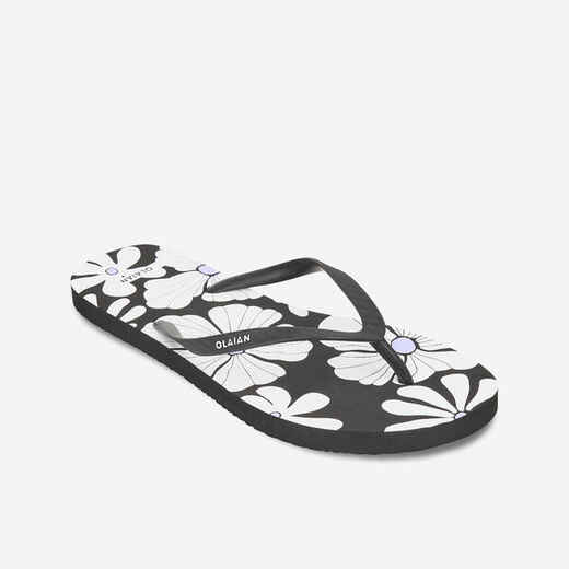 
      Women's flip-flops - 120 Lila black white
  