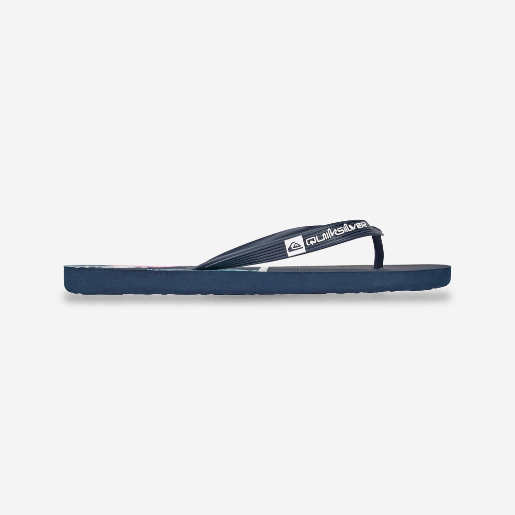 Men's flip-flops Tropical glitch navy blue