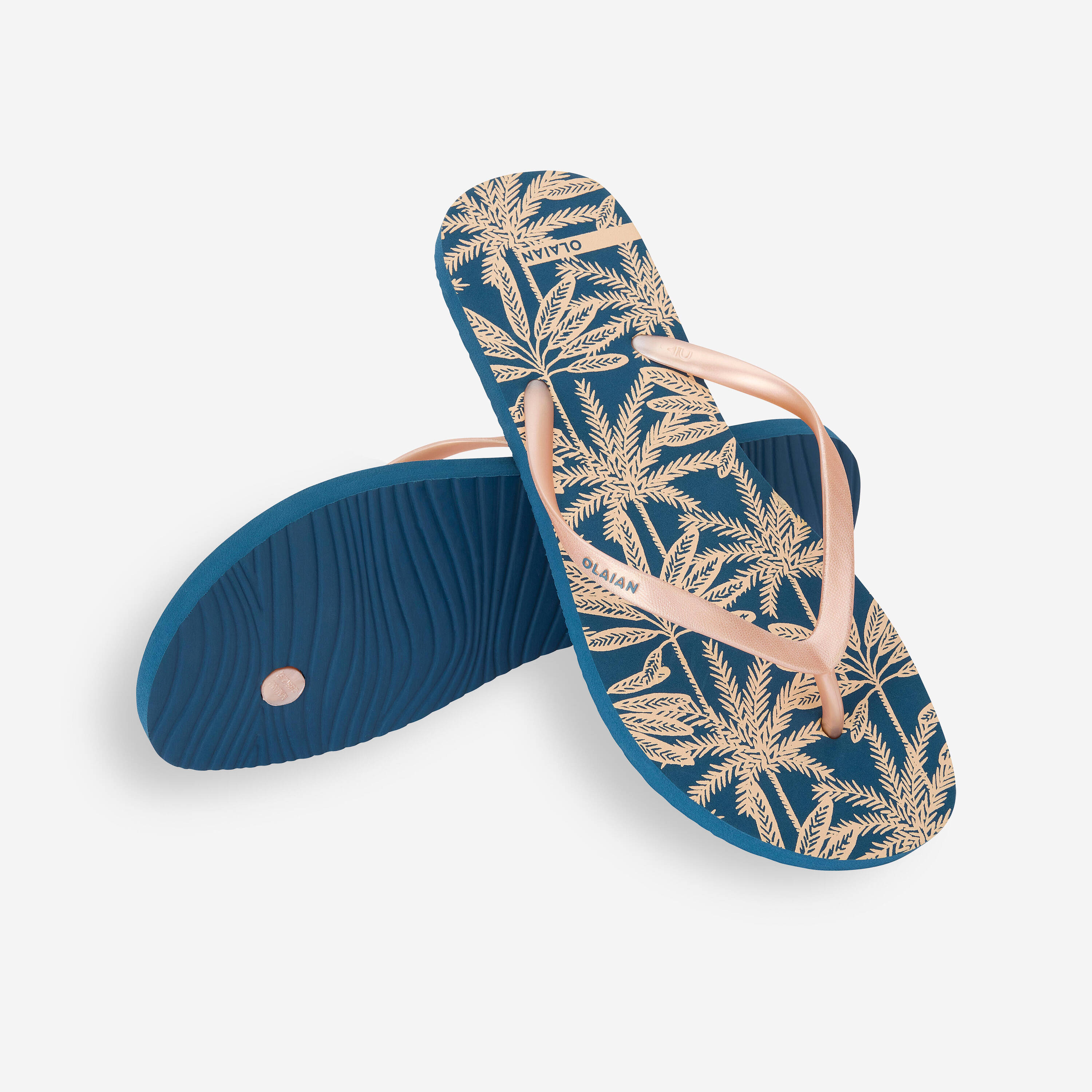 Women's flip-flops - 120 Lino blue pink -  4