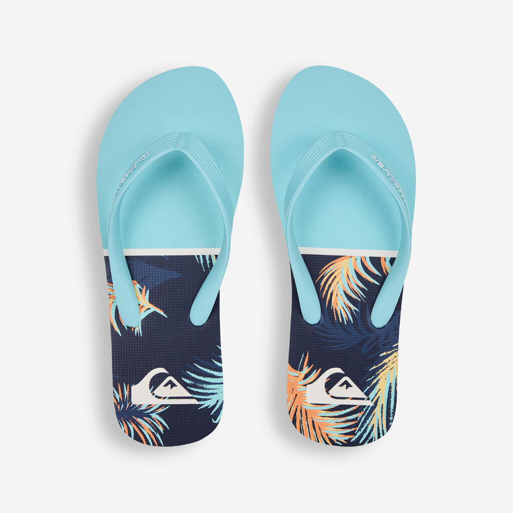 Men's flip-flops - Tropical glitch blue