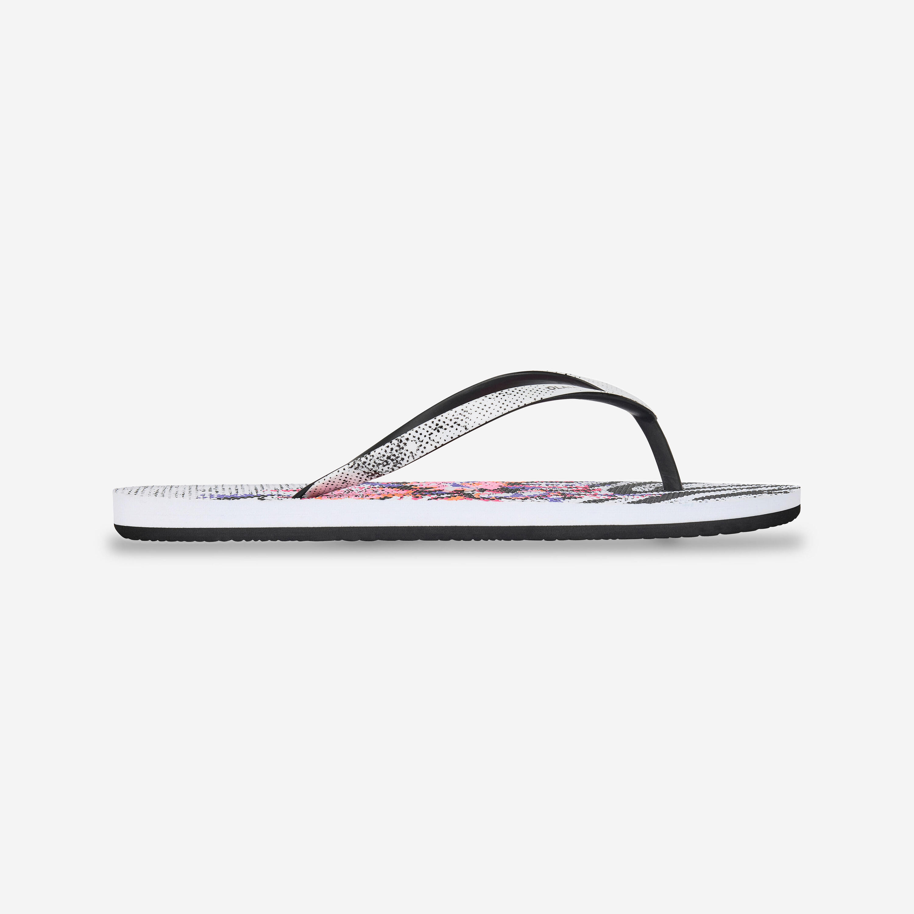 Women's flipflops 190 Bibi black white OLAIAN Decathlon