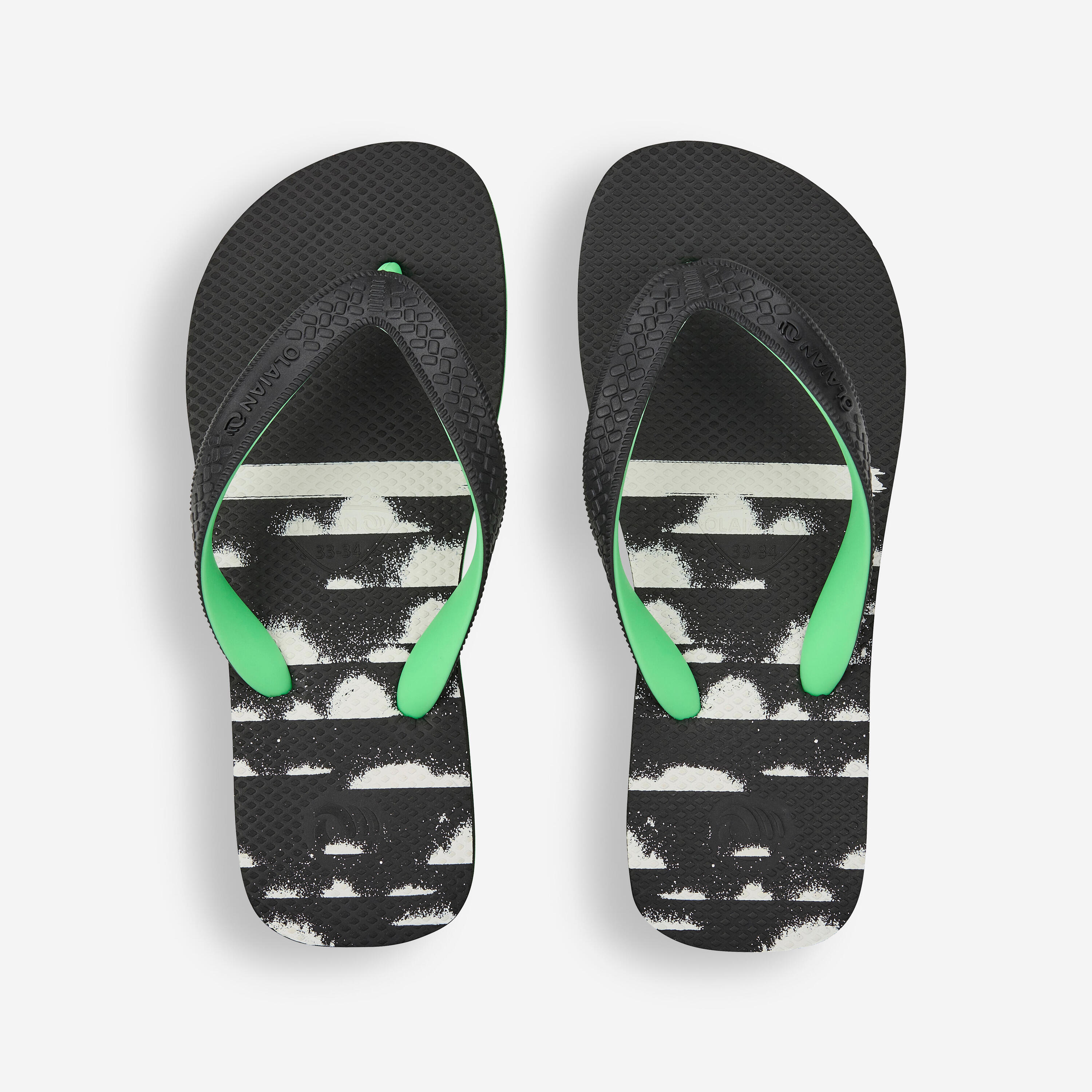 Boy's flip-flops - 190 Byok black green 2/5