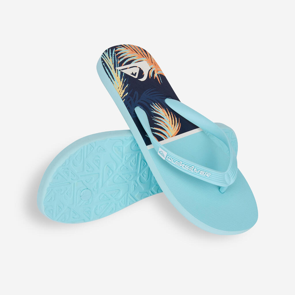 Men's flip-flops - Tropical glitch blue