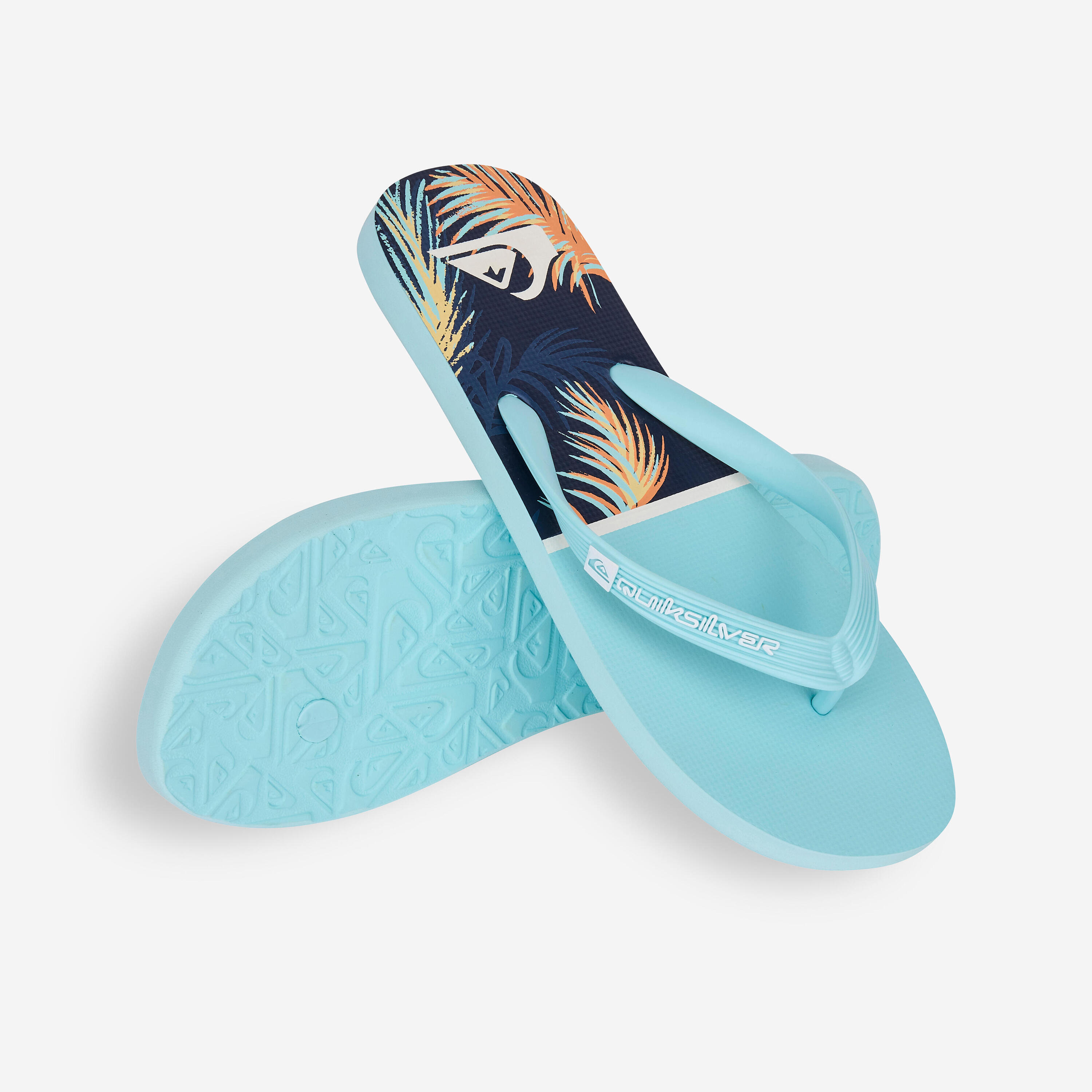 Tongs Homme - Tropical glitch bleu 3/5