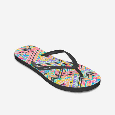 Flipflops 120 Ikat Dam svart flerfärgad