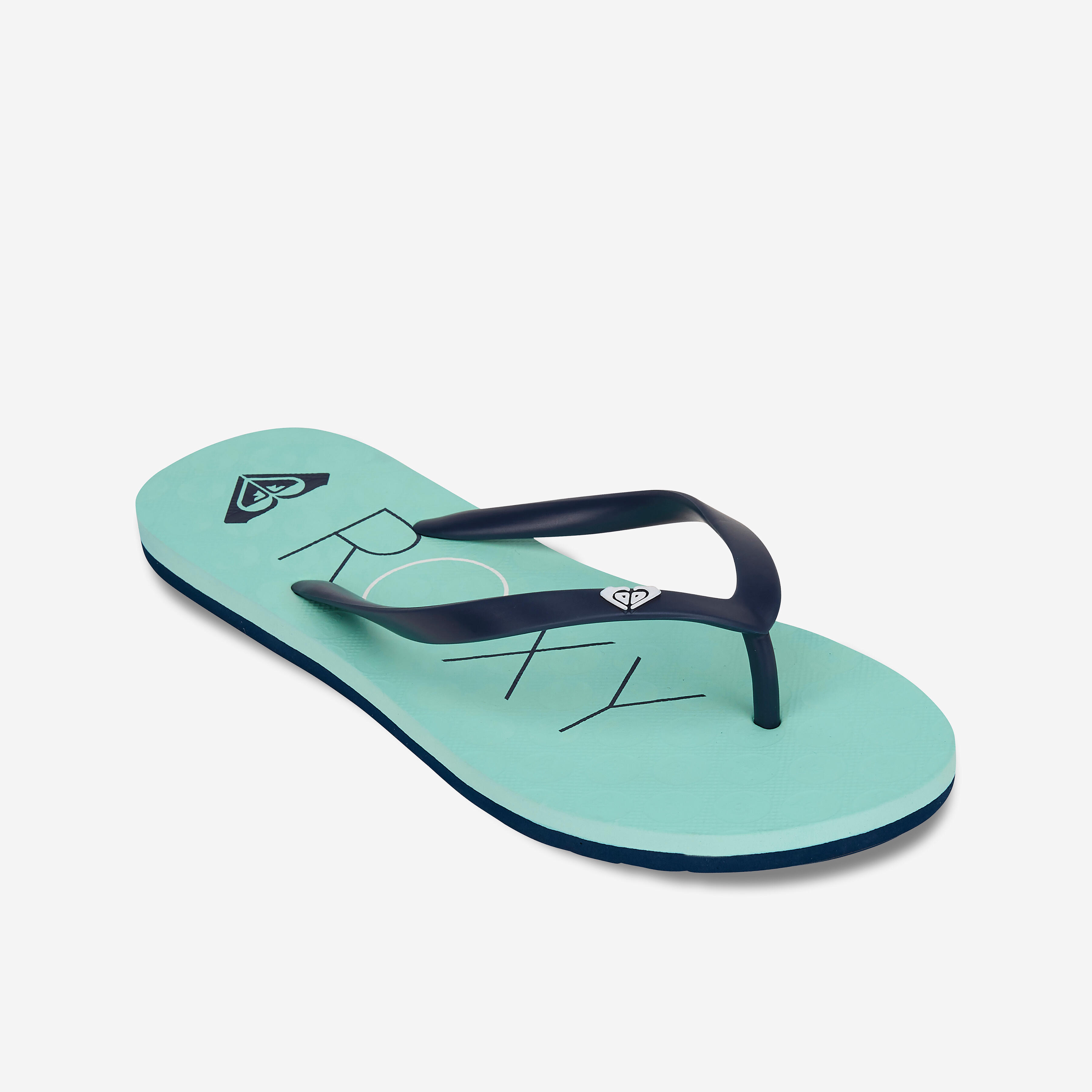 Roxy - Tongs Femme - To The Sea Vert - Tongs - Surf Bodyboard Ski Nautique - Bleu - 39/42 - Decathlon
