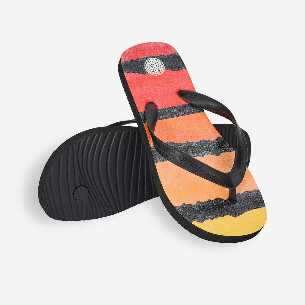 Boy's flip-flops -120 Paper black red