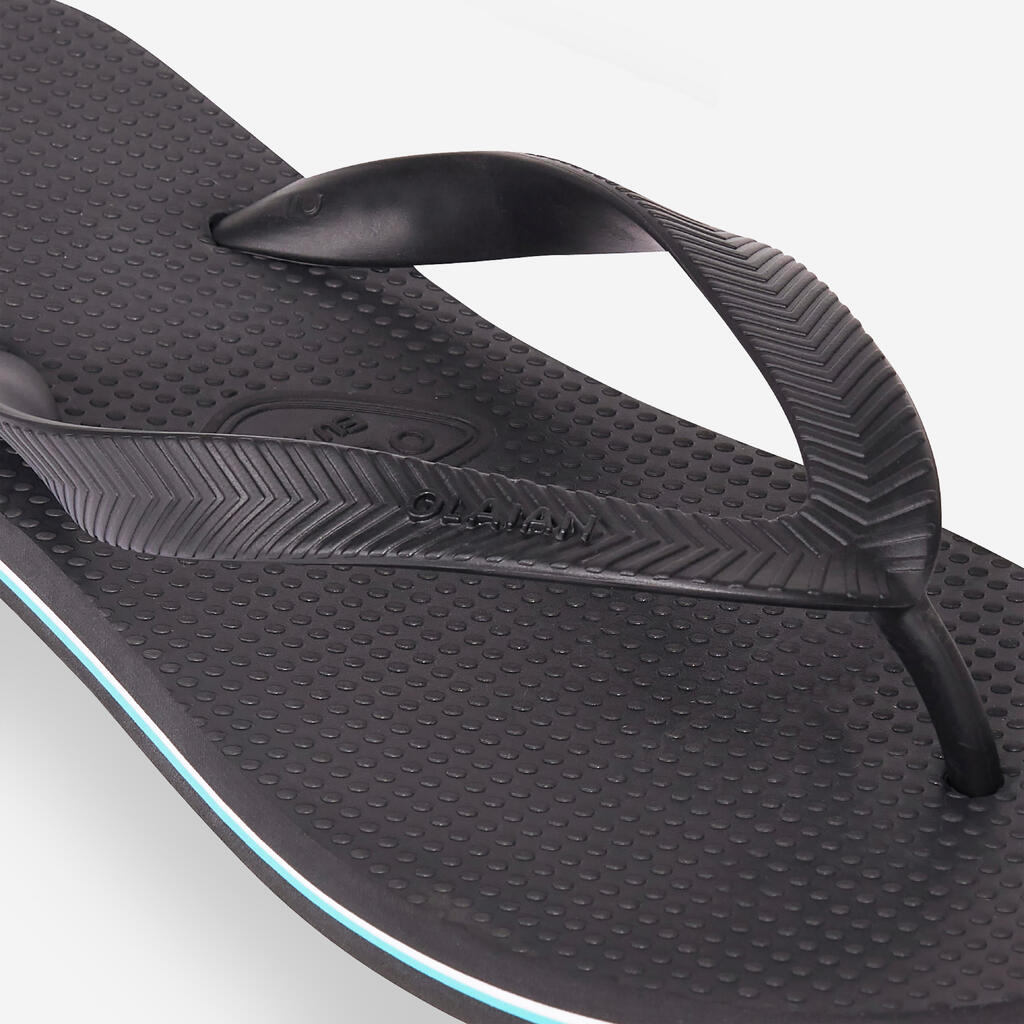 Men’s Flip-Flops - 500 Blue grey