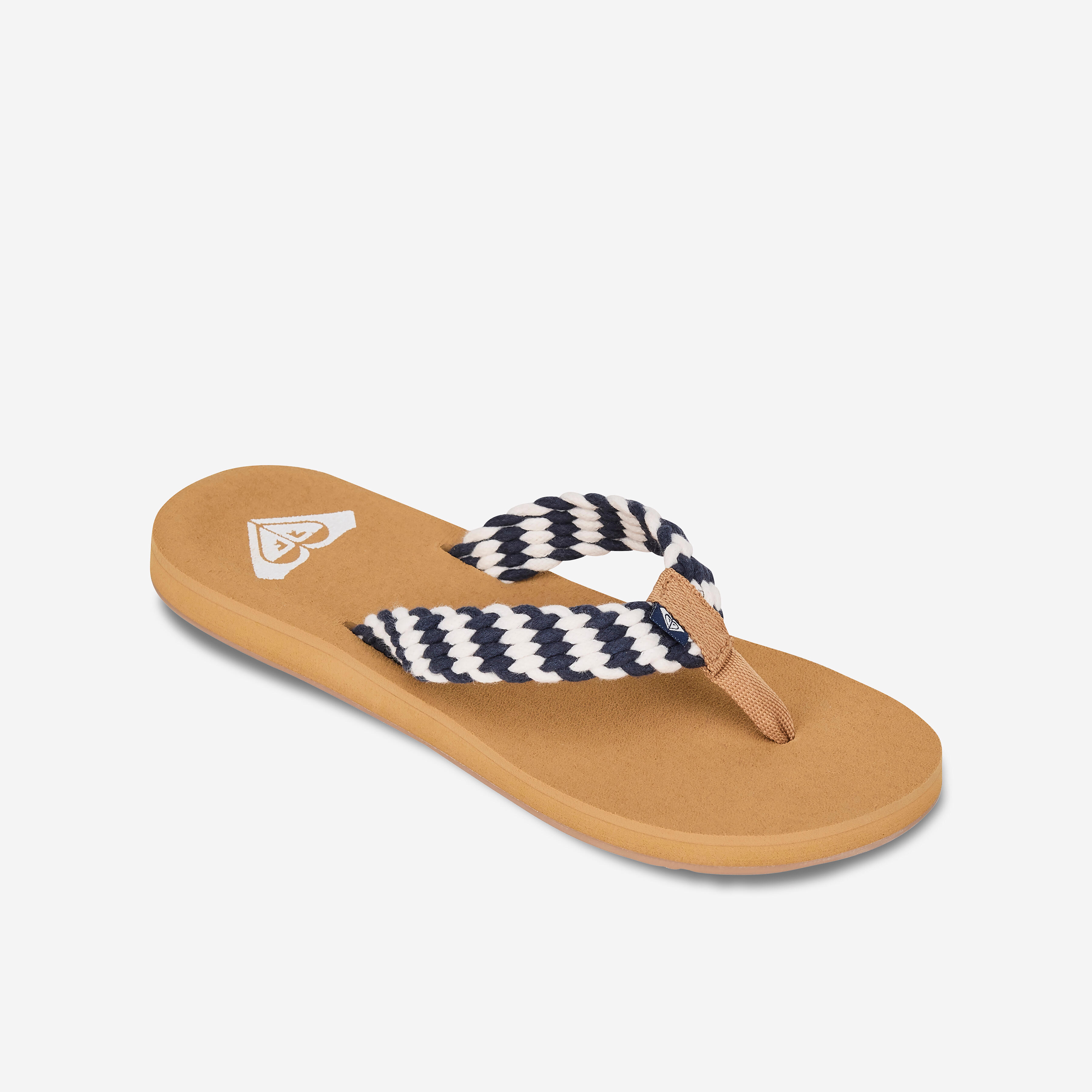 Roxy flip flops white online