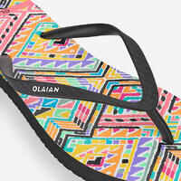 Women's flip-flops - 120 Ikat black multicoloured