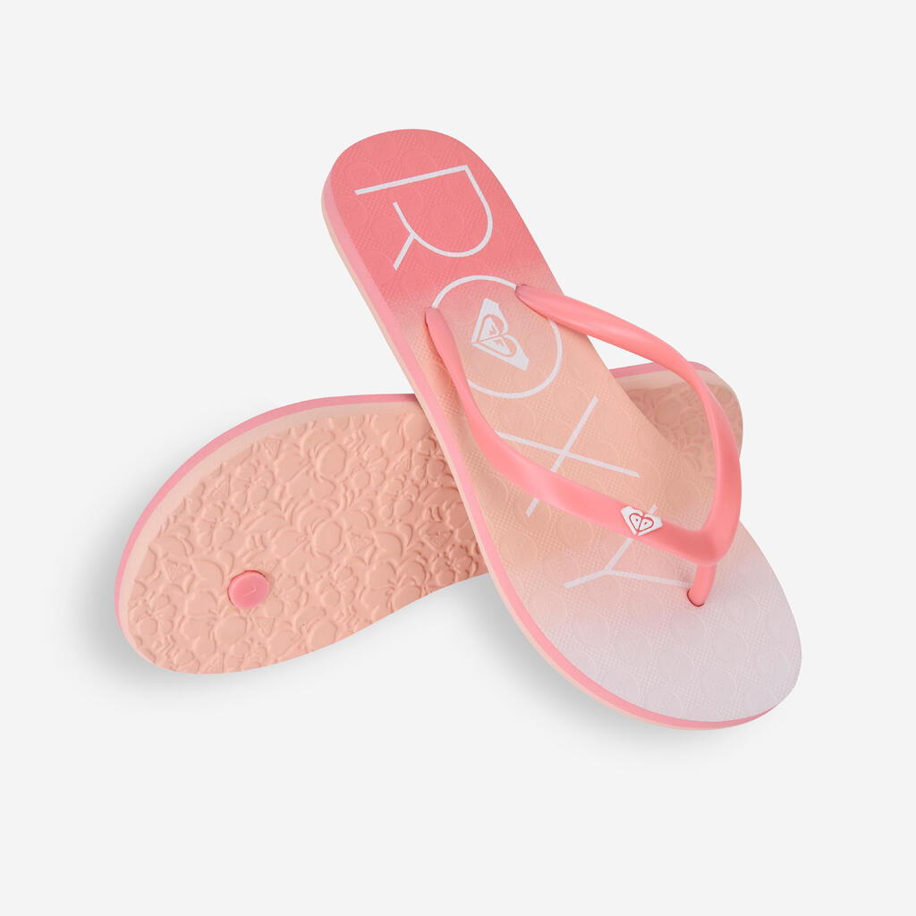 Women's flip-flops - To the sea gradient peach