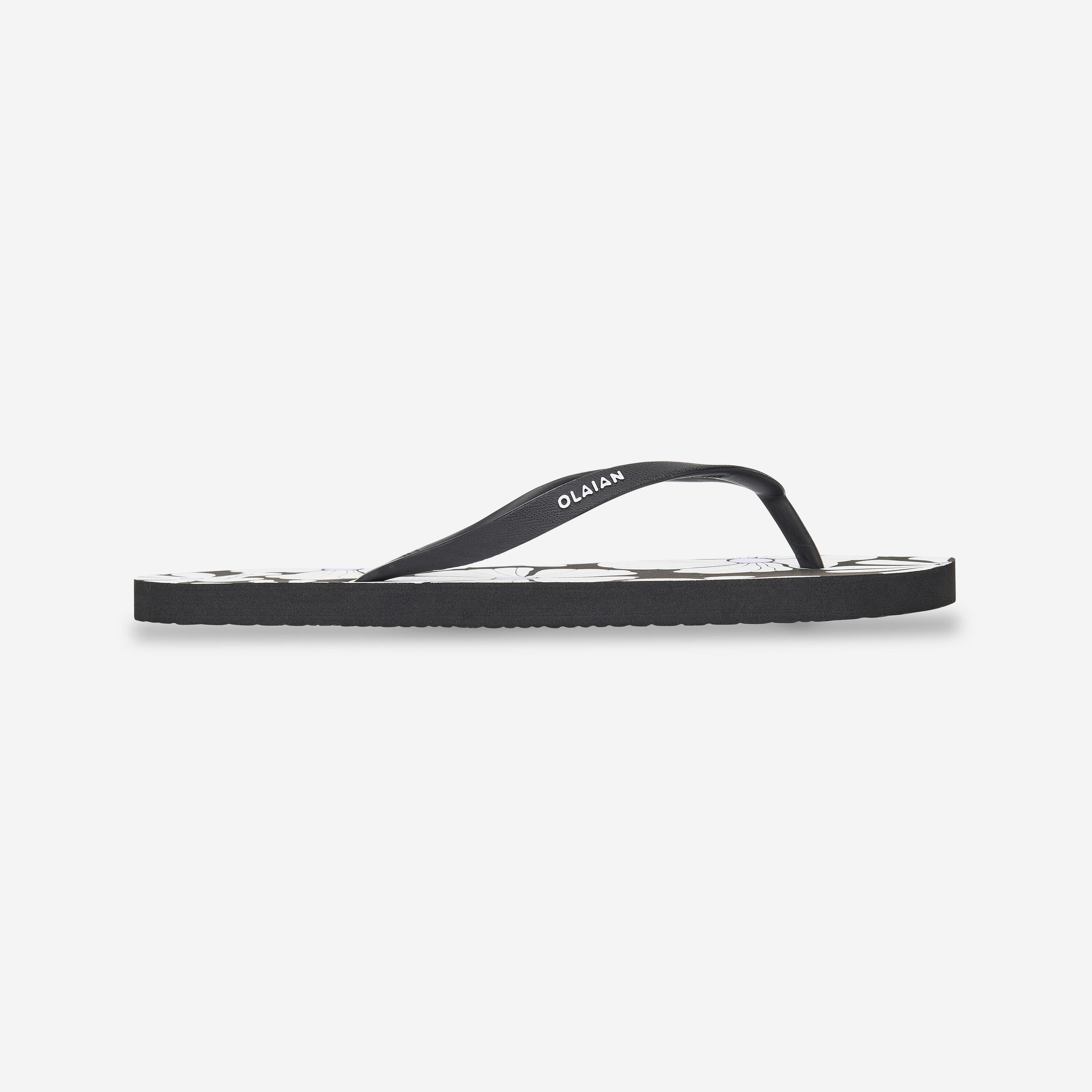 Women's flip-flops - 120 Lila black white 3/5