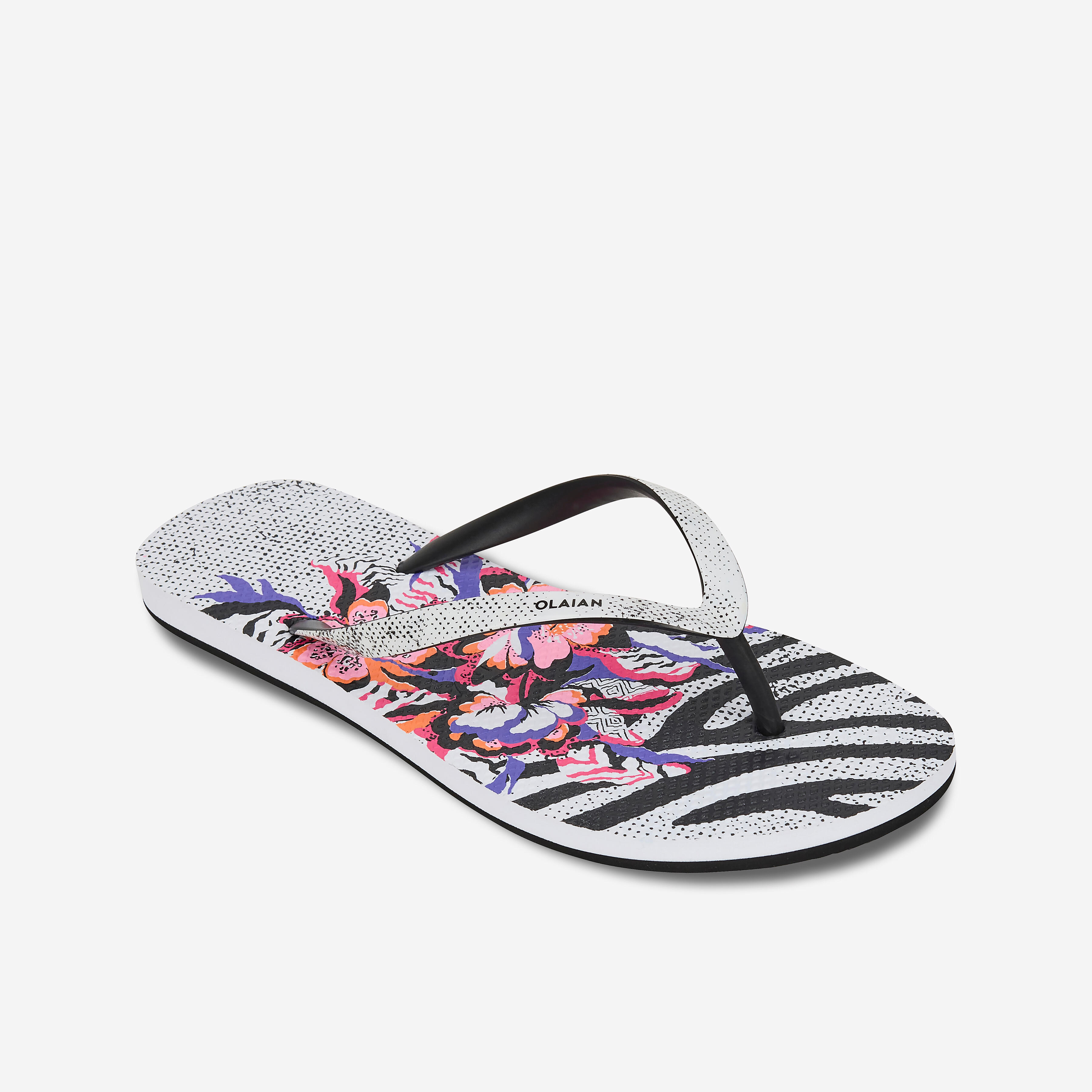 Women's flip-flops - 190 Bibi black white