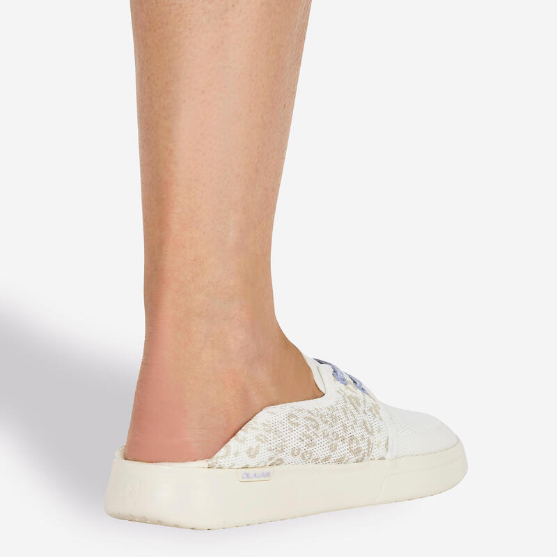 Încălțăminte de plajă espadrile Areeta Alb leopard Damă