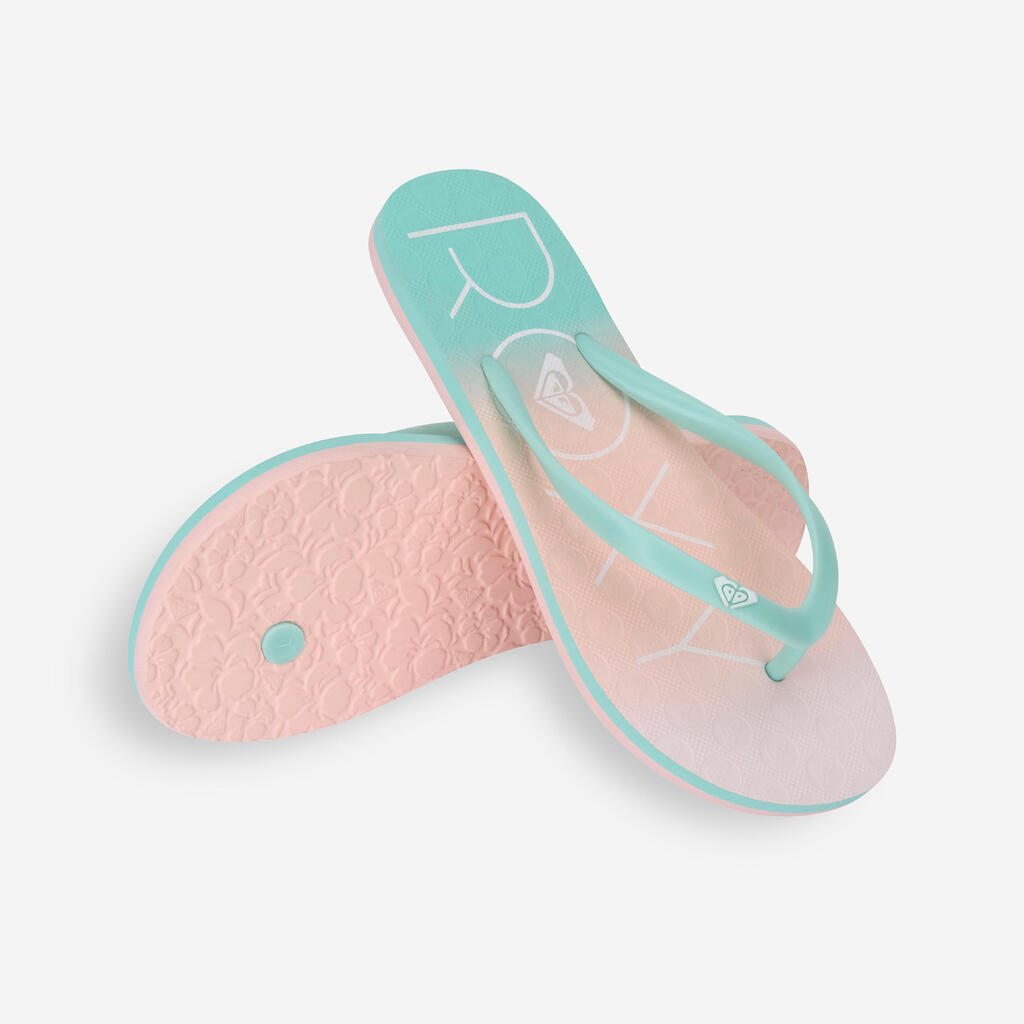 Women's flip-flops - To the sea gradient turquoise