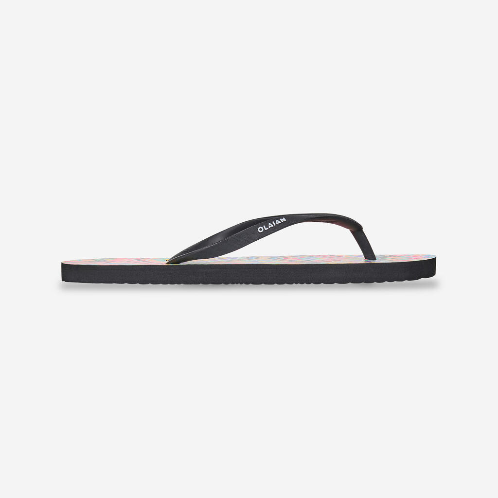 Women's flip-flops - 120 Lila black white