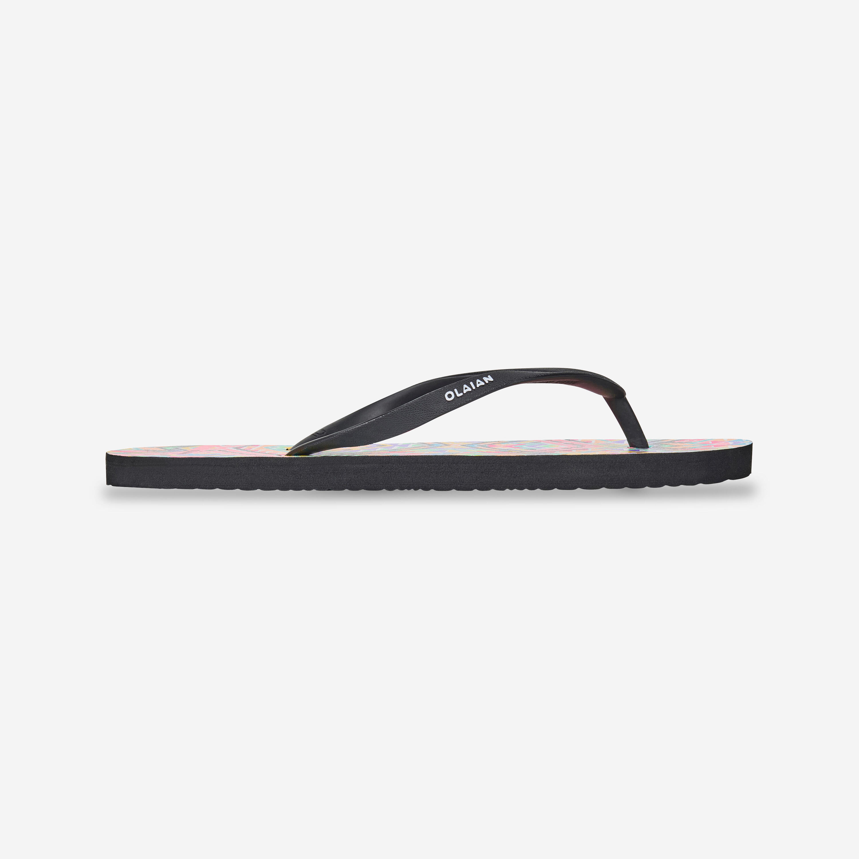 Women's flip-flops - 120 Ikat black multicoloured 3/5