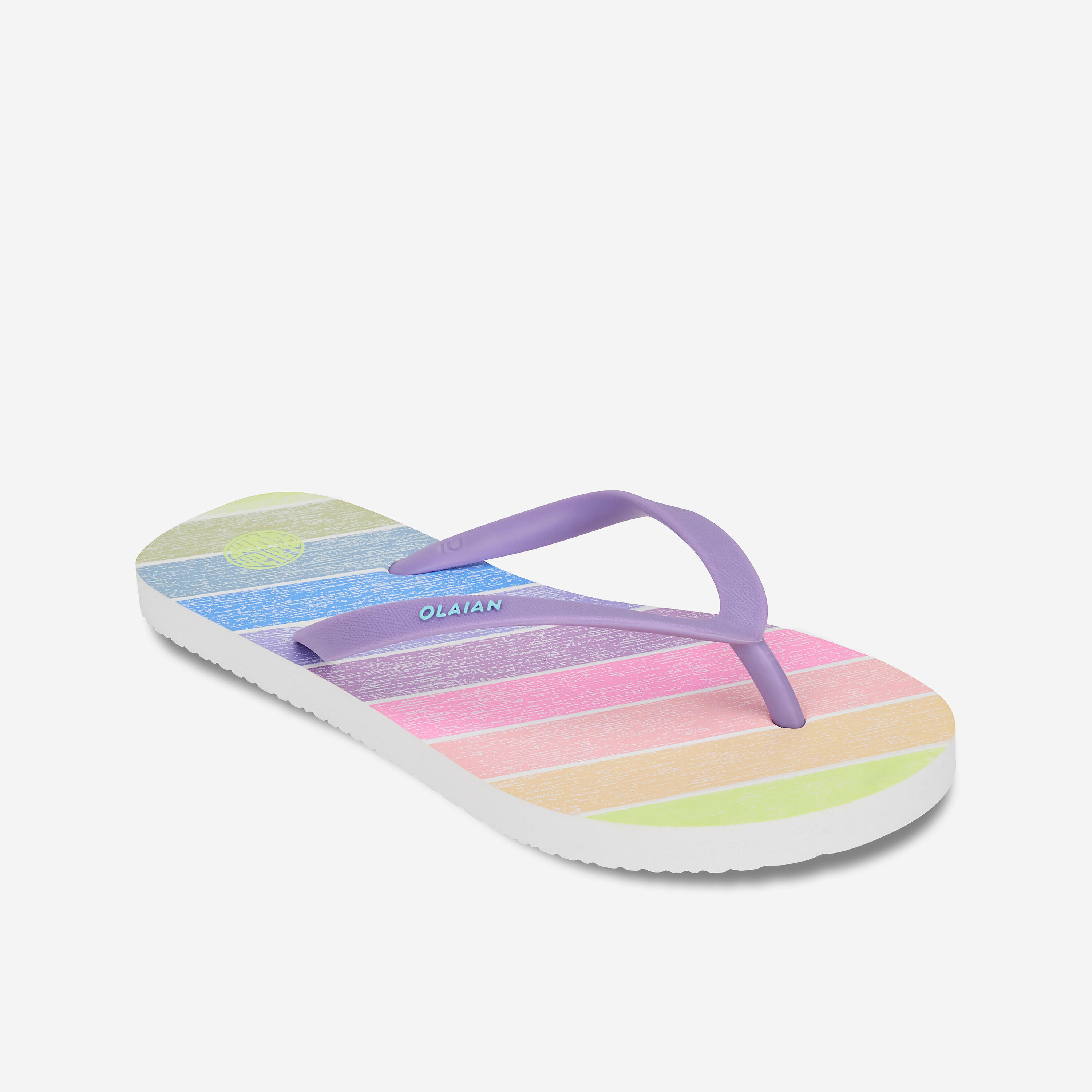 Girl's flip-flops - 120 Rainbow multi-coloured 1/5