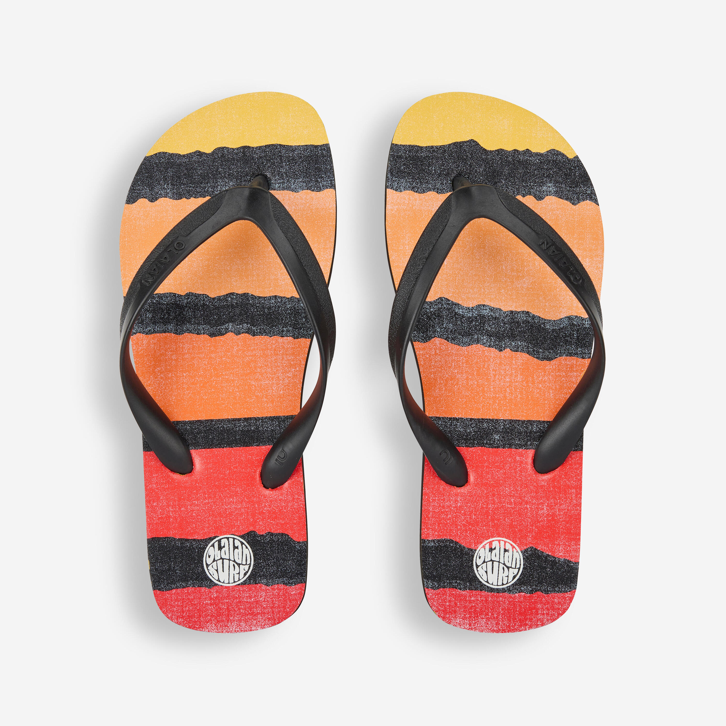 Boy's flip-flops -120 Paper black red 2/5