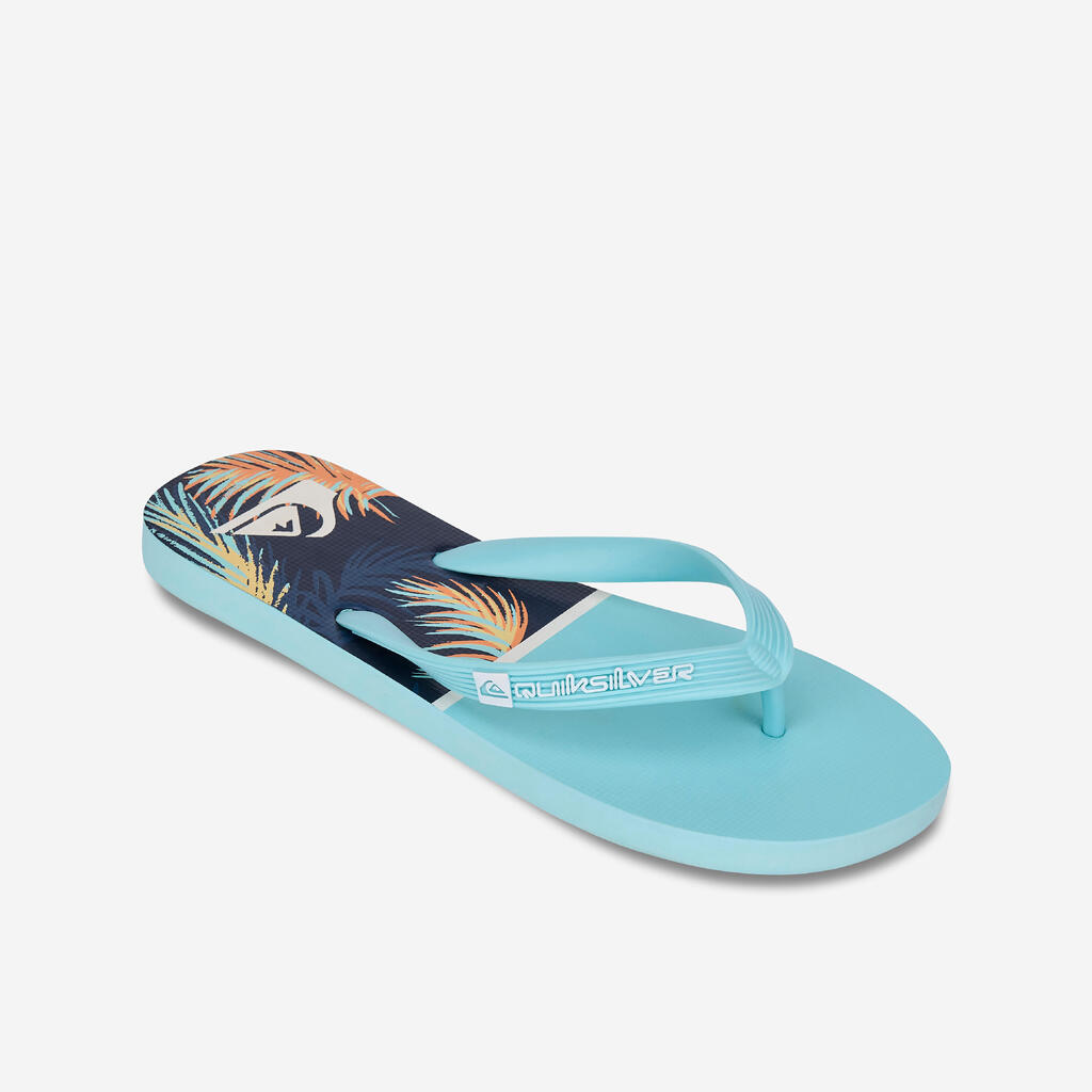 Men's flip-flops - Tropical glitch blue