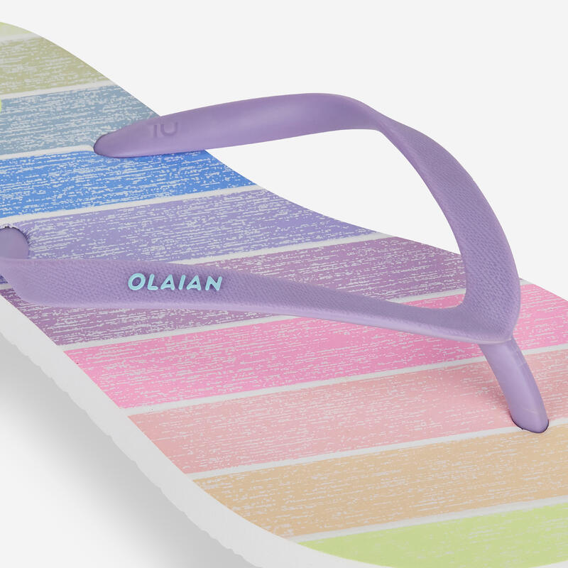 Girl's flip-flops - 120 Rainbow multi-coloured