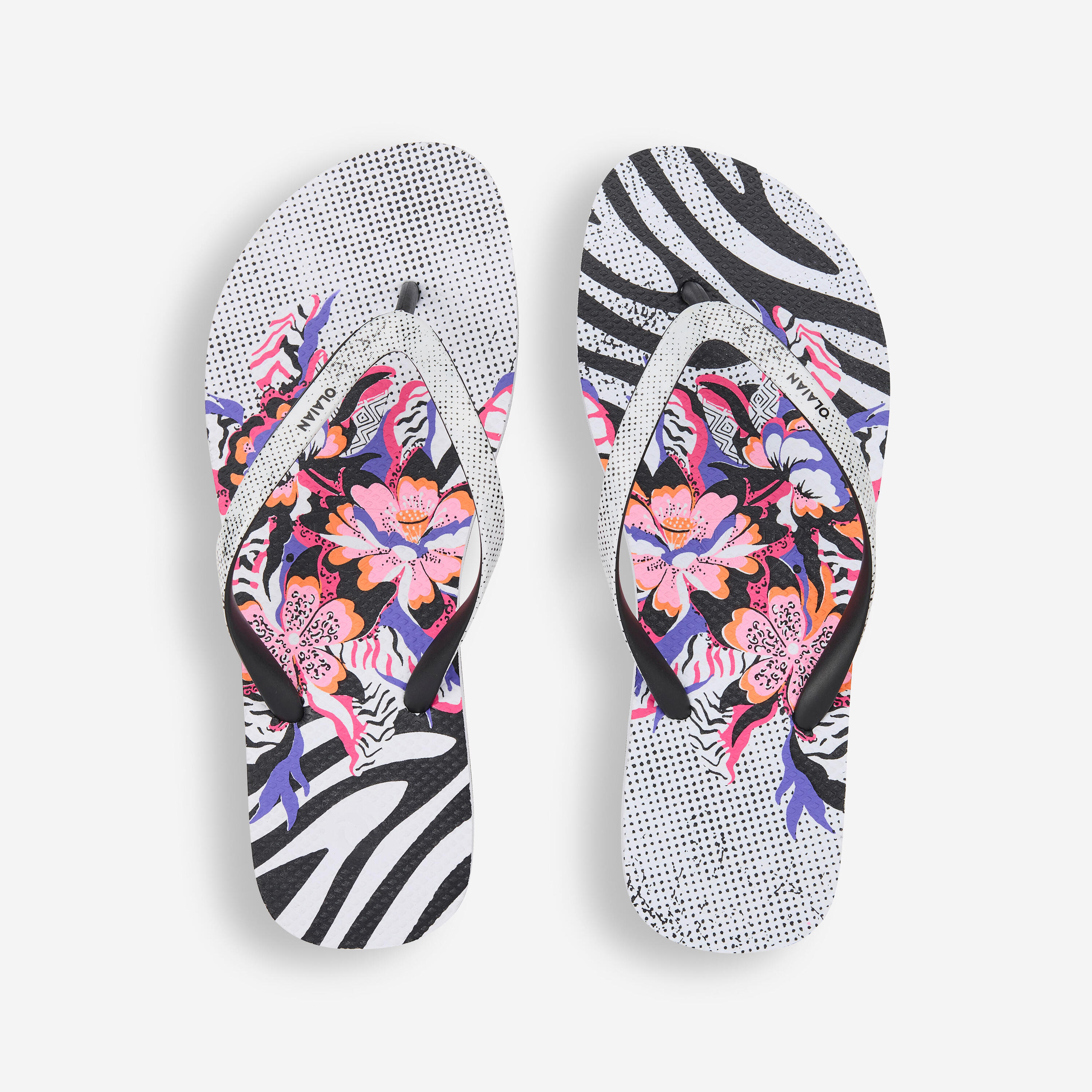 Women's flip-flops - 190 Bibi black white 2/5