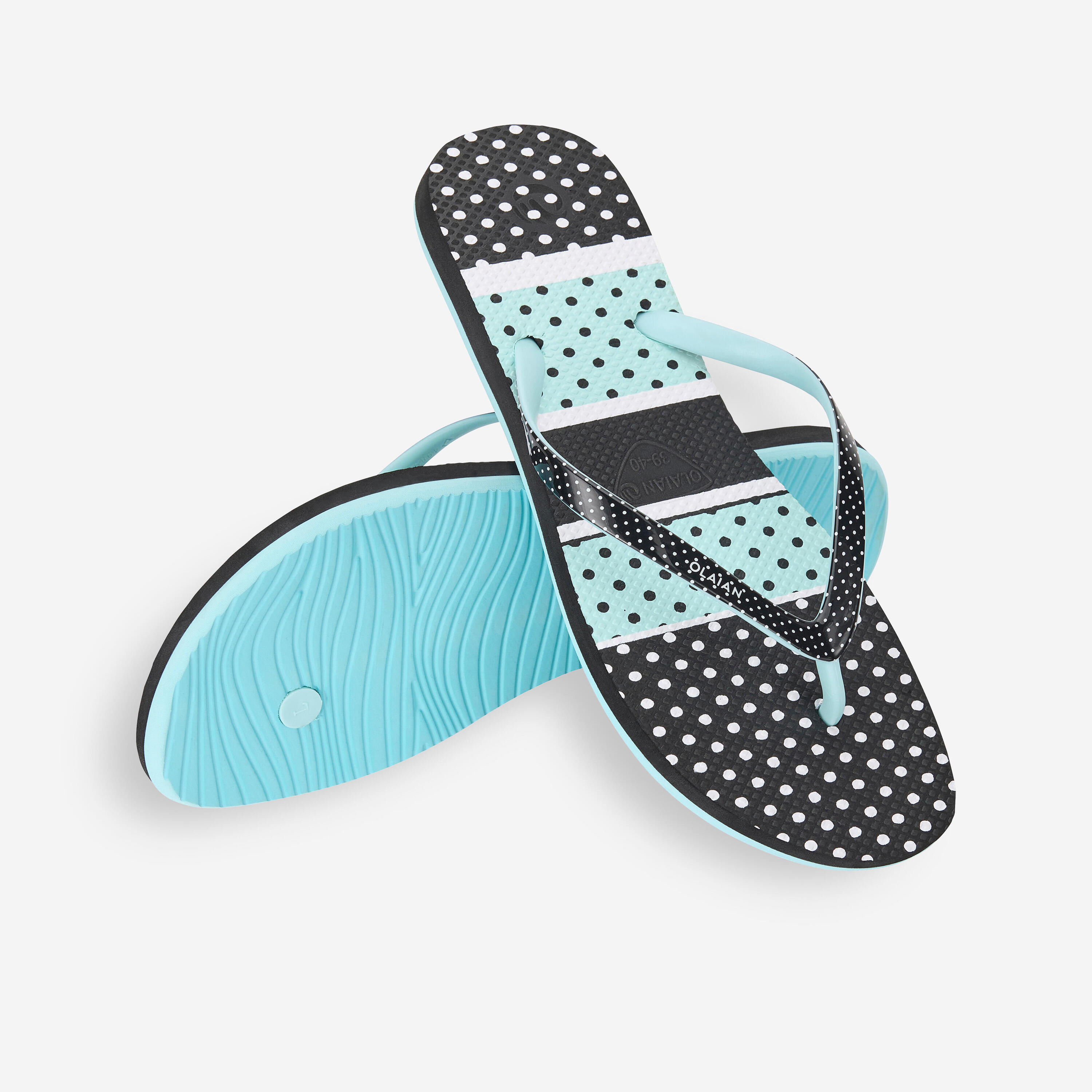 Women's flip-flops - 190 Doty black blue 4/5