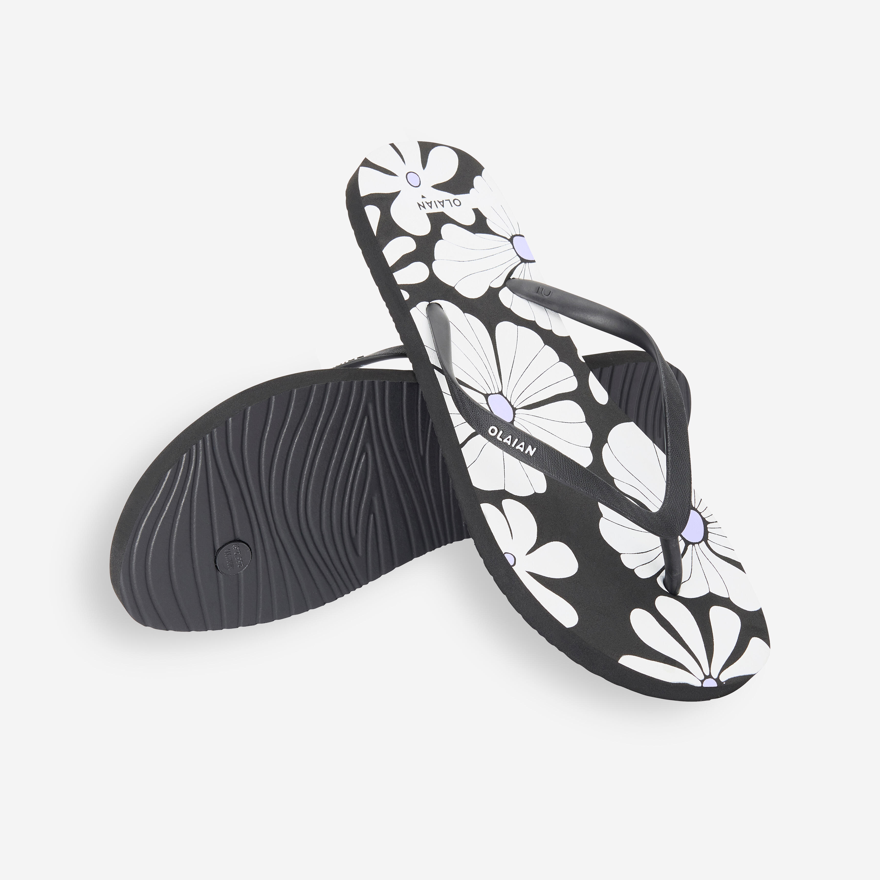 Women’s flip-flops - 120 Lila black white