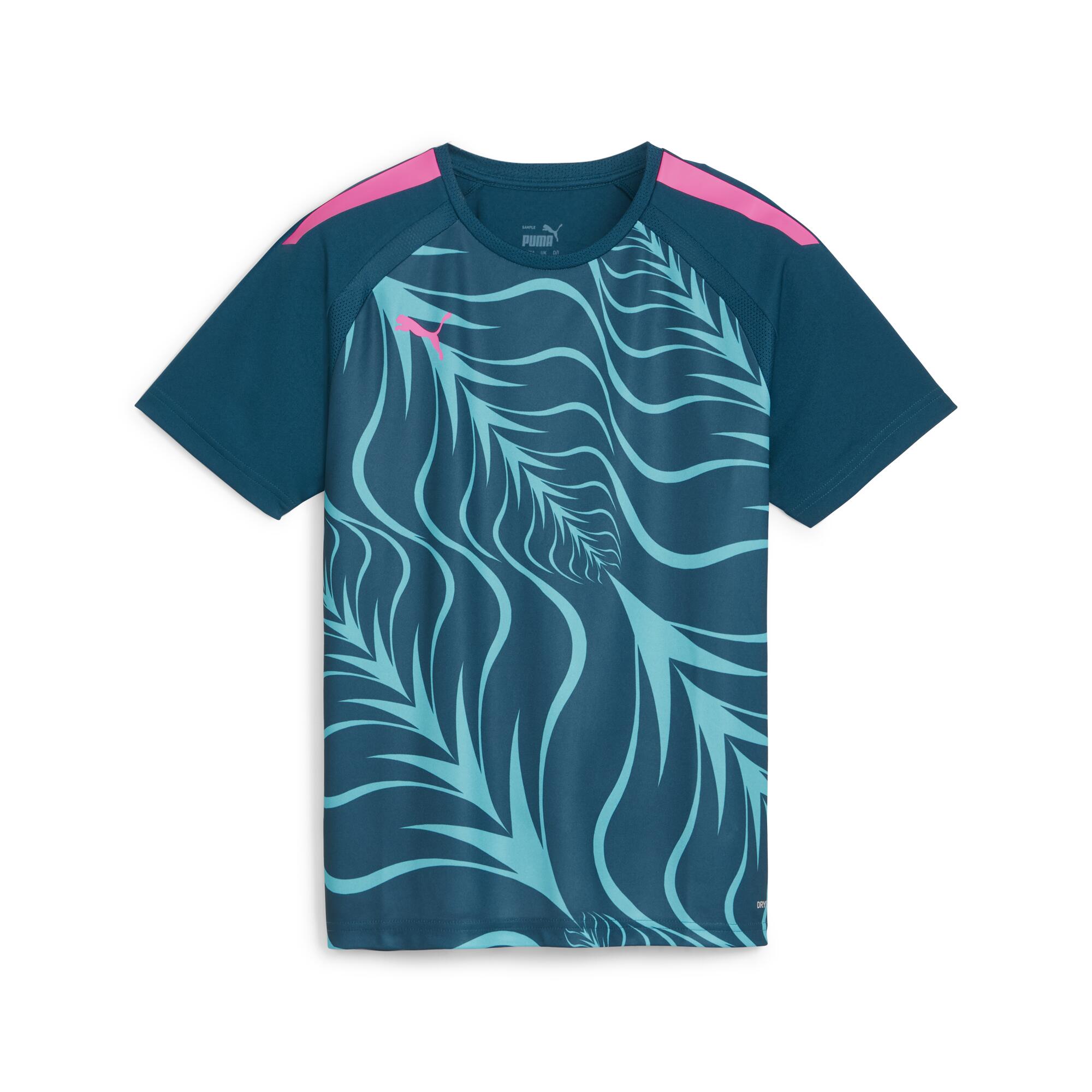 Camiseta Fútbol Puma TeamLiga Graphic Niños Azul 3/4