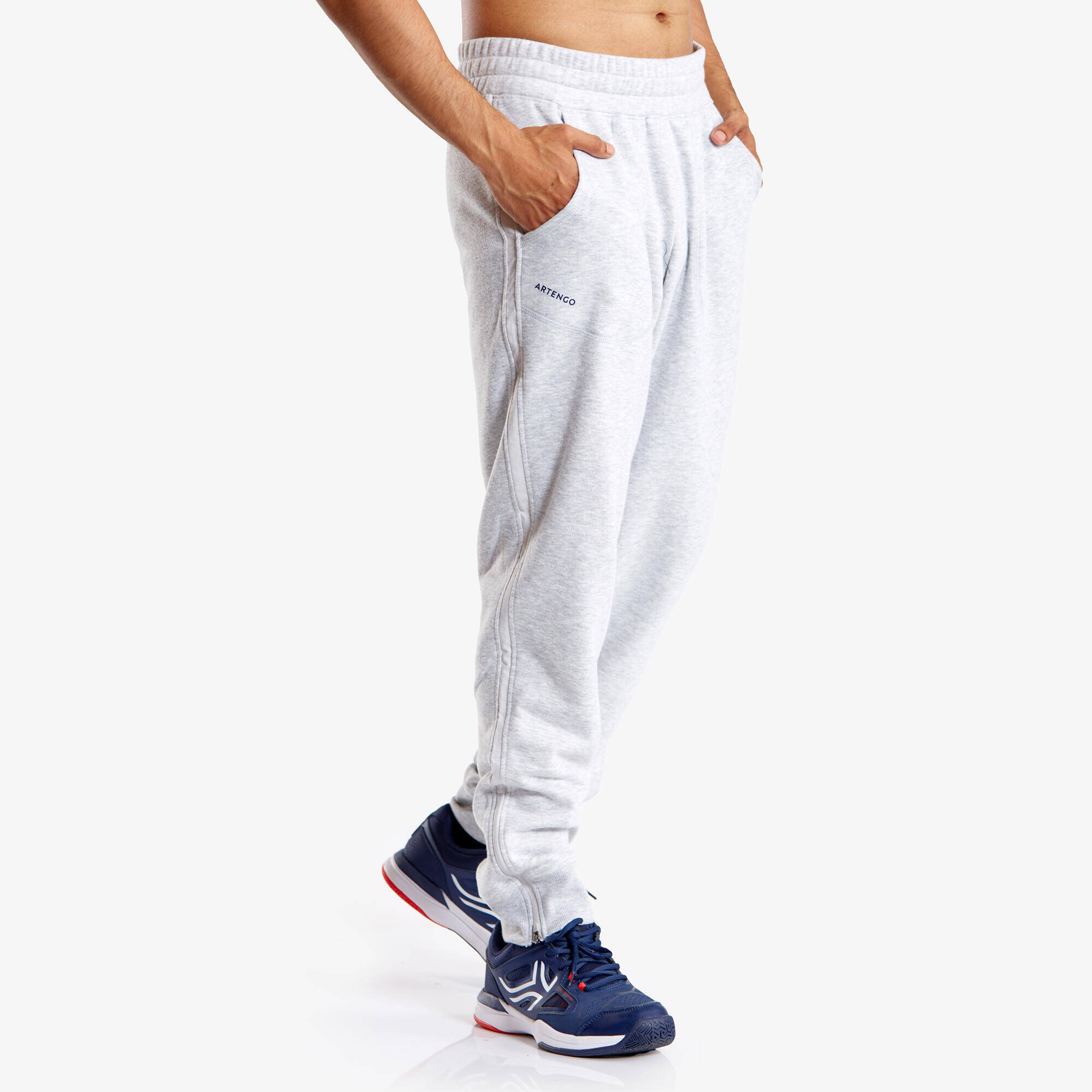 Mens Tennis Track pant TPA500 - Grey -  4