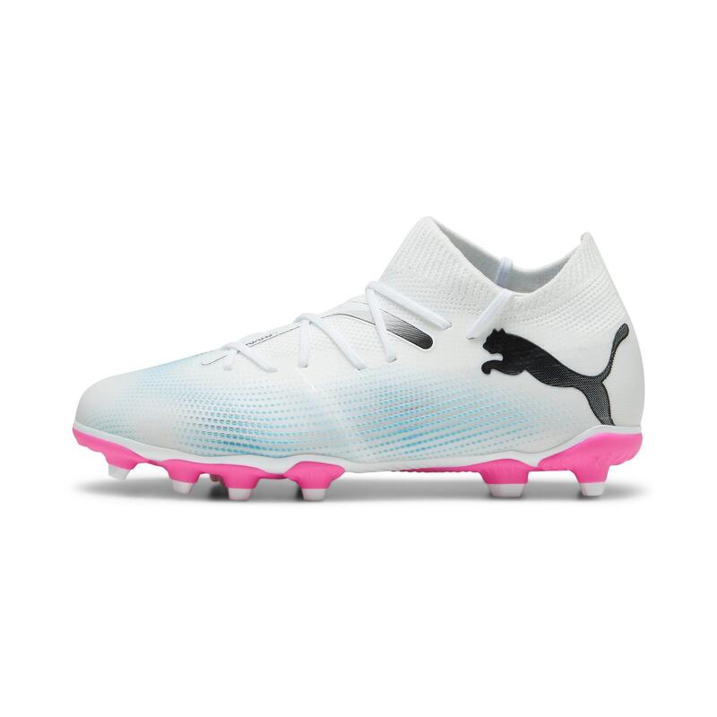 Kinder Fussball Nockenschuhe FG/AG - Puma Future 7 Match white/black/poison pink