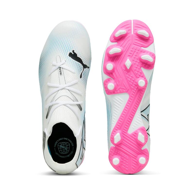 Kinder Fussball Nockenschuhe FG/AG - Puma Future 7 Match white/black/poison pink