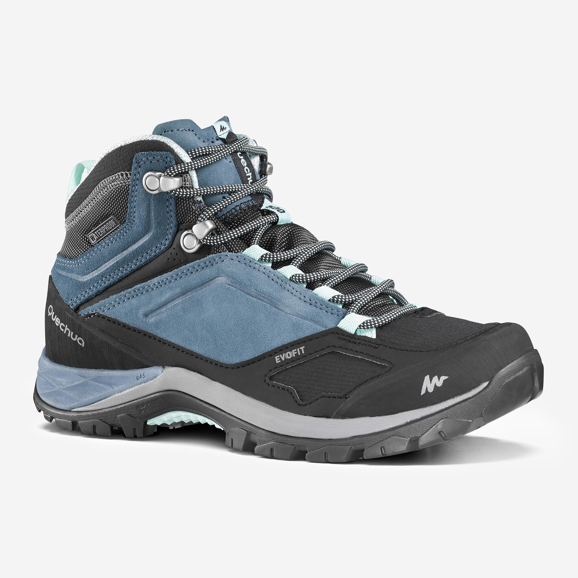 Women’s waterproof mountain walking boots - MH500 Mid - Blue 1/1