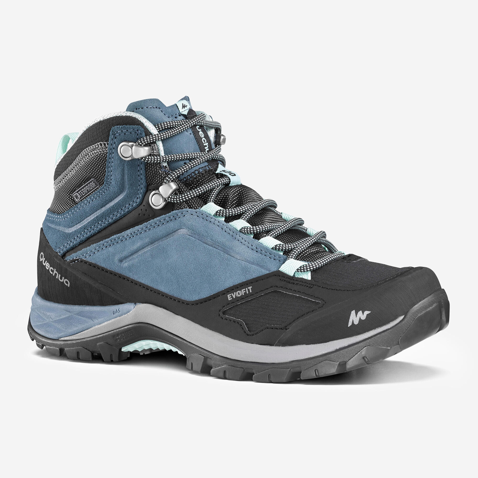 QUECHUA Women’s waterproof mountain walking boots - MH500 Mid - Blue
