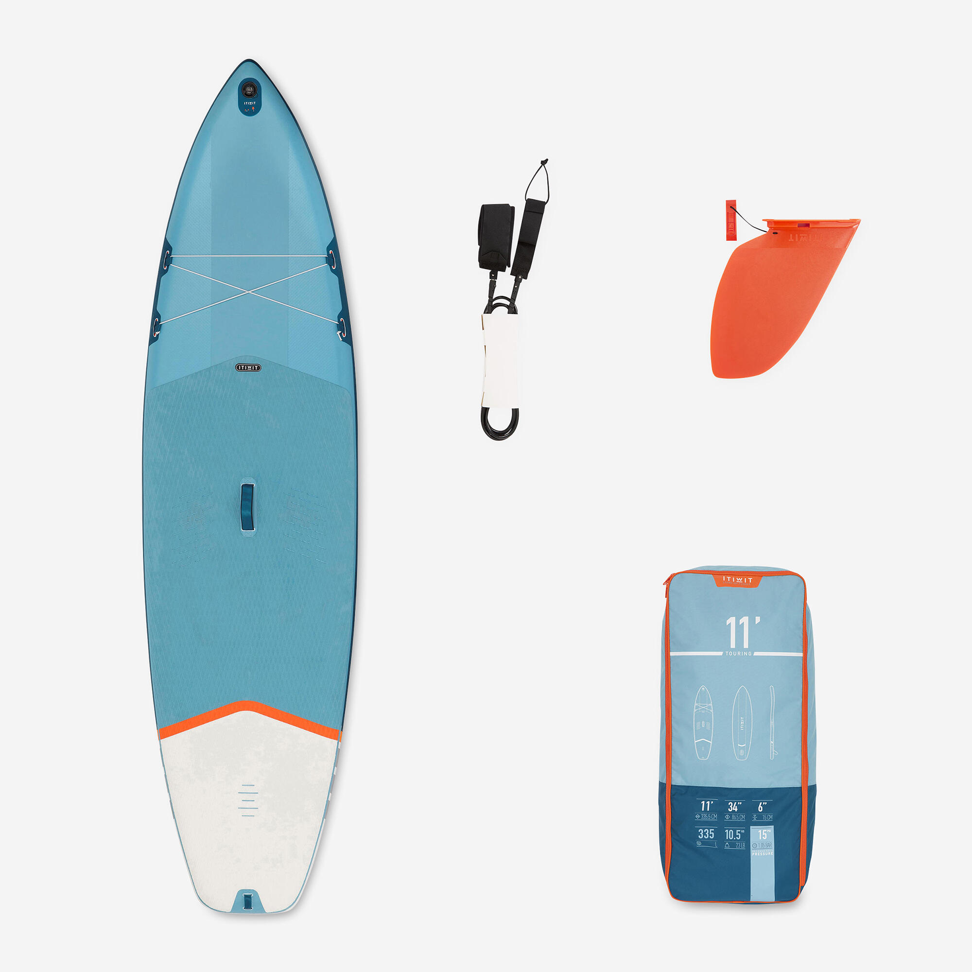 11' Inflatable Paddle Board - X 100 Blue - ITIWIT