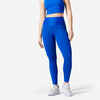 Women's shaping fitness cardio high-waisted leggings, bright blue